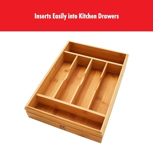 ZWILLING Bamboo Flatware Storage Tray, Kitchen Drawer Organizer for