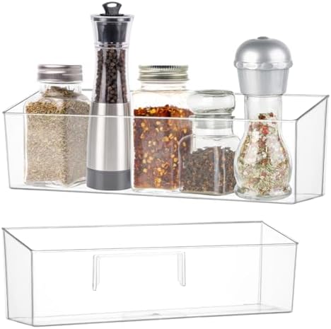 2 Pack Spice Rack, Spice Organization for Cabinet, Storage Organizer