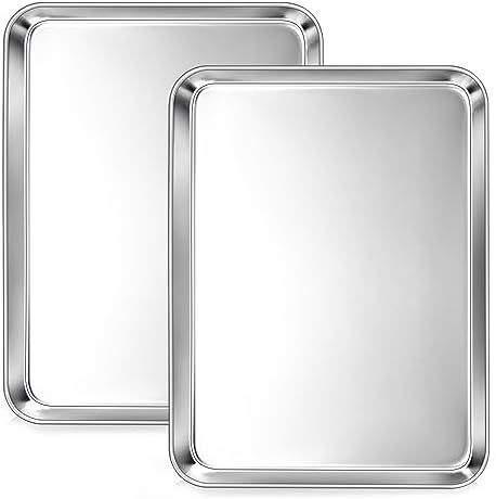 12.5"x9.7"Baking Sheet Pan(2Pcs), Joyfair Stainless Steel Toaster Oven