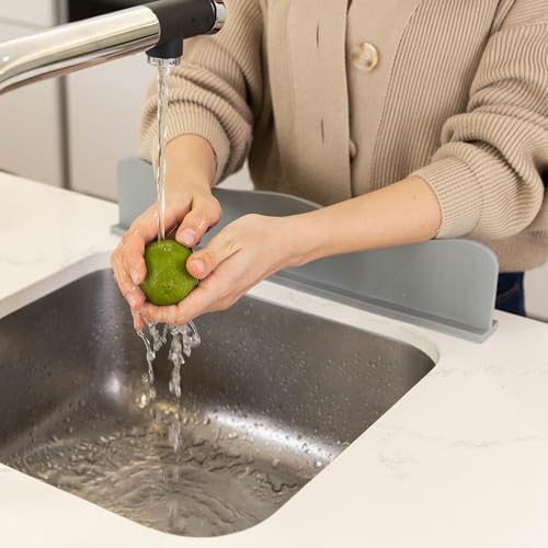 TYOARO Sink Splash Guard Behind Faucet for Kitchen, Silicone Non-Slip