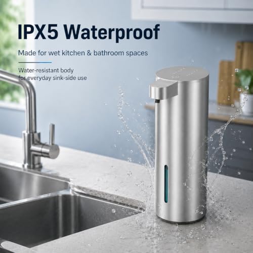XINKORA Stainless Steel Automatic Soap Dispenser for Dish & Hand Soap