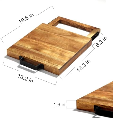 Natural Acacia Sliding Tray for Coffee Machine