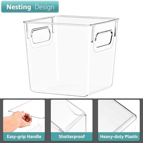 Sorbus Fridge Organizers and Storage, Clear Plastic Bins