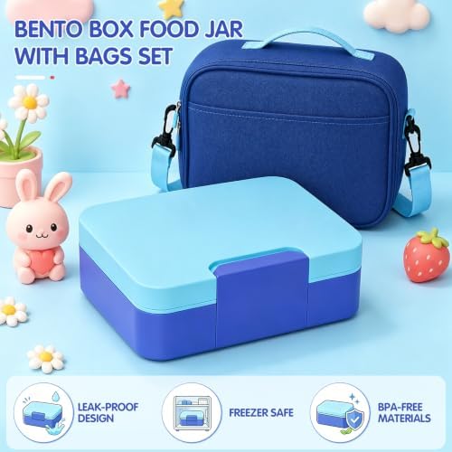 HOMETALL Bento Lunch Box for Kids, 8.5oz Food Thermo, Insulated Lunch