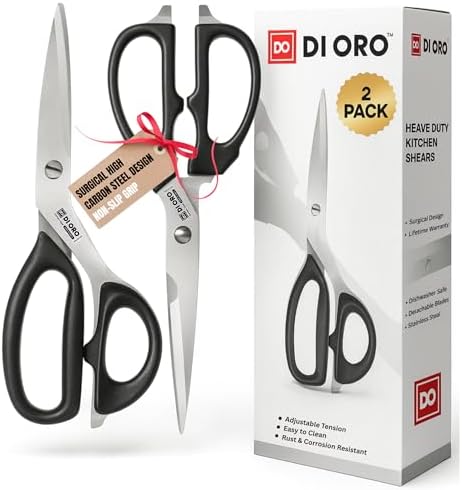 DI ORO Kitchen Shears - Heavy-Duty Stainless Steel Scissors