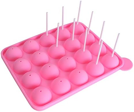 WARMBUY 20 Cavity Silicone Cake Pop Mold Lollipop Baking Tray with