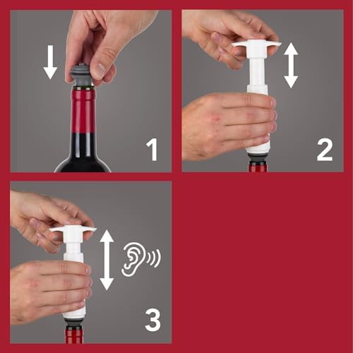 Vacu Vin Wine Saver Preserver Pump and Stopper White2