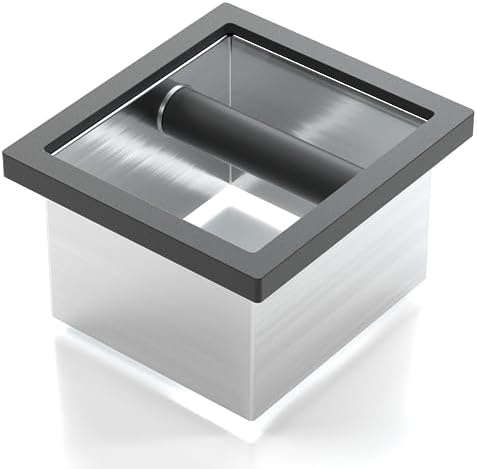 Bottomless Coffee Knock Box, Stainless Steel Espresso Knock Box Chute