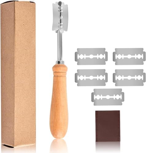 Sourdough Scoring Kit with 5 Ultra-Sharp Stainless Steel Blades &