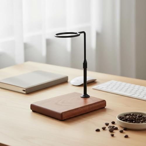 Amagogo Coffee Stand Pour Dripper Holder Station With Thick Wooden