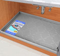 SIKADEER Waterproof Under Sink Mat Silicone 28" x 22" Kitchen Cabinet
