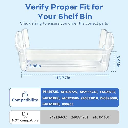 240323002 Refrigerator Door Bin Shelf Compatible with Frigidaire &