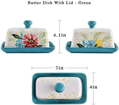 Wisenvoy Butter Dish Ceramic Butter Dish with Lid Butter Keeper Butter