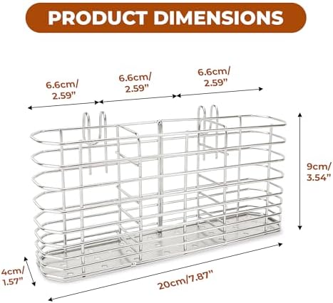 Stainless Steel Utensil Drying Basket Rack Hanging Holder for Knife