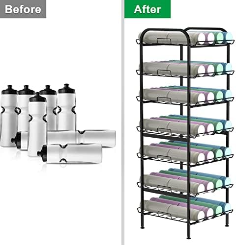 BTY Water Bottle Organizer 7 Tier Freestanding Water Bottle Storage