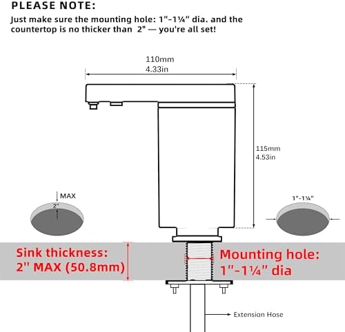 Touch-Free Automatic Dish Soap Dispenser for Kitchen Sink