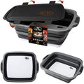 Collapsible BBQ Prep Tub - Includes Cutting Board, LOCKING Lid &