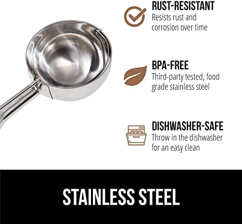 GORILLA GRIP 304 Stainless Steel Cookie Scoop, 3 TBSP Scooper, Mint