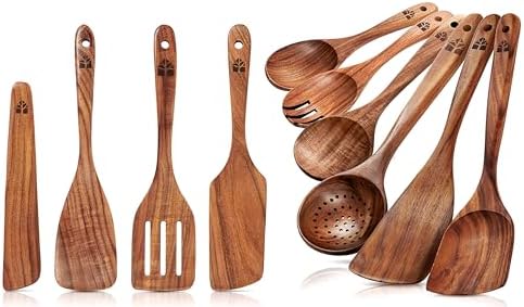 Wooden Spatula and Spoon Cooking Utensil Set