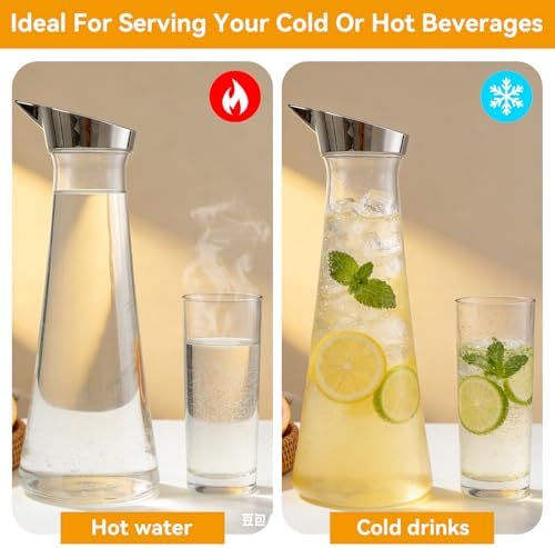 1400ML Plastic Water Pitcher, Unbreakable Acrylic Transparent Juice