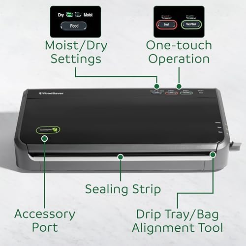 FoodSaver Vacuum Sealer Machine with Automatic Bag Detection