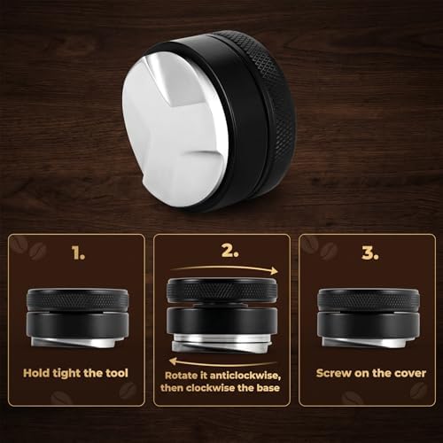 53mm Coffee Tamper & Distributor Set 53mm, Espresso Tamper Set with
