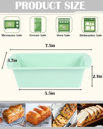 Mini Silicone Bread Loaf Pan, Non-Stick Bread Pans for Baking,Flexible