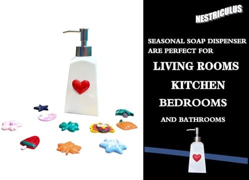 Seasonal Soap Dispenser with 11 Interchangeable Magnets - Seasonal