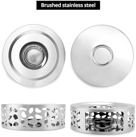 QWORK Tea Kettle Warmer, 4 Pack Brushed Stainless Steel Kettle, Hollow