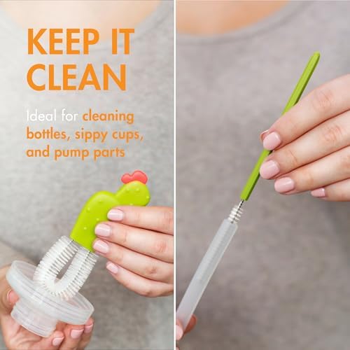 Boon Cacti Bottle Cleaning Brush Set, 4 Count