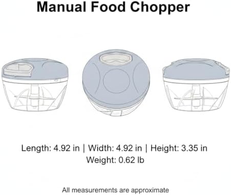 Durable PP Plastic Manual Food Chopper with Pull-String Mechanism for