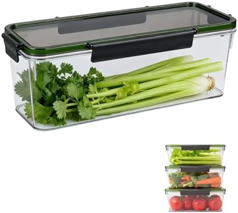 Celery Keeper for Refrigerator, BPA-Free Storage Container