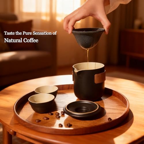 Pour Over Coffee Maker - All-Ceramic Drip Set, Single Serve Coffee