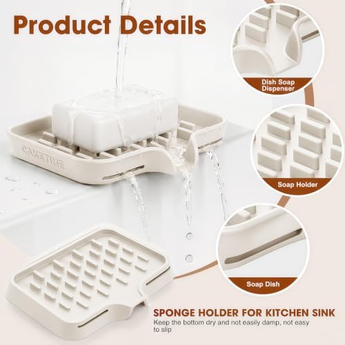 CAKETIME 2 Pack Silicone Soap Dishes
