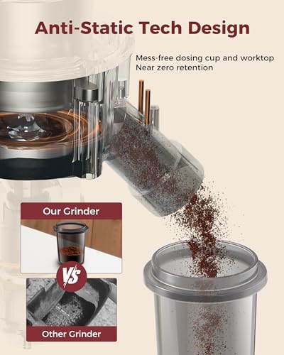 Tuni G3 Commercial 64mm Flat Burr Coffee Grinder, 100 Settings