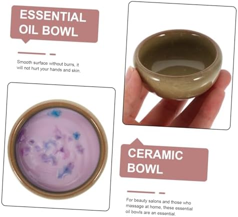 6 Piece Ceramic Essential Oil Mixing Bowl Set for Spa