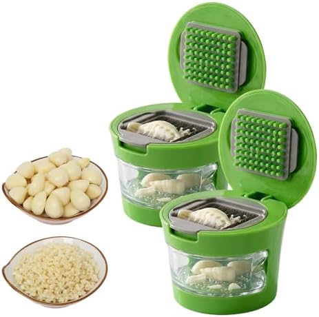 Mini Hand Garlic Mincer and Press with Collection Container (2)