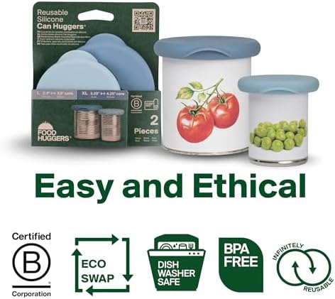 Food Huggers Silicone Can Covers, Set of 2