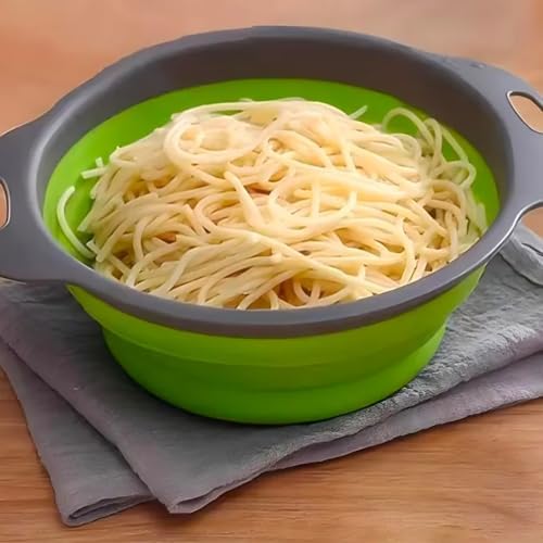 Collapsible Colander Set of 2, Folding Kitchen Strainers, Large &