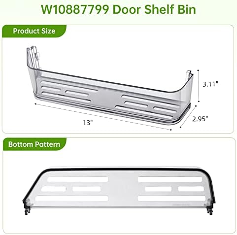 [2026] Upgrade W10887799 W10671656 W10795606 Refrigerator Door Shelf