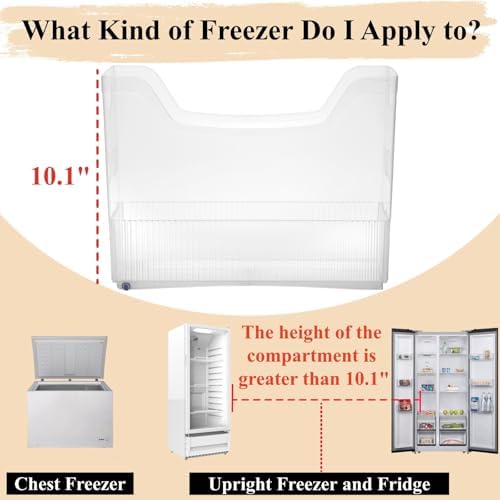 Peohud 3 Pack Freezer Organizer Bins with Wheels, Clear Plastic Pantry