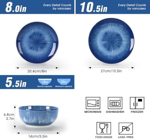 Sweejar Ceramic Dinnerware Service of 4,12 pcs Plate and Bowls for