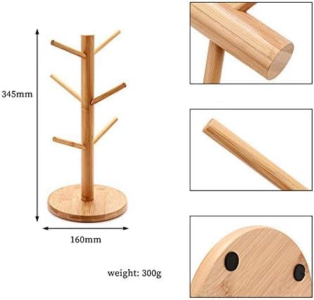 Space-Saving Bamboo Mug Tree