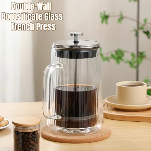 Glass French Press Coffee Maker, 34oz