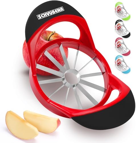 SCHVUBENR 12-Blade Apple Slicer and Corer - 4.72 Inch Sharp Stainless