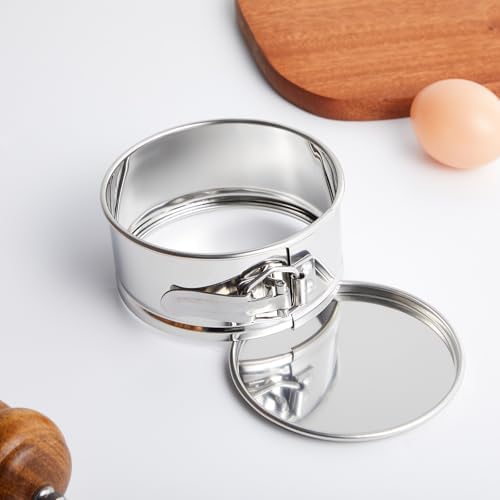 Funnymoom 4 Pcs 4 Inch Stainless Steel Springform Pans Mini Cheesecake