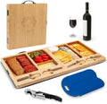 Charcuterie Boards Set, Large Bamboo Cheese Board