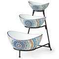 YHOSSEUN 3 Tier Serving Bowls, Serving Dishes for Entertaining Porcelain