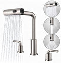 8 Inch Brushed Nickel Kitchen Faucet with Pull Down Sprayer