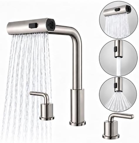 8 Inch Brushed Nickel Kitchen Faucet with Pull Down Sprayer